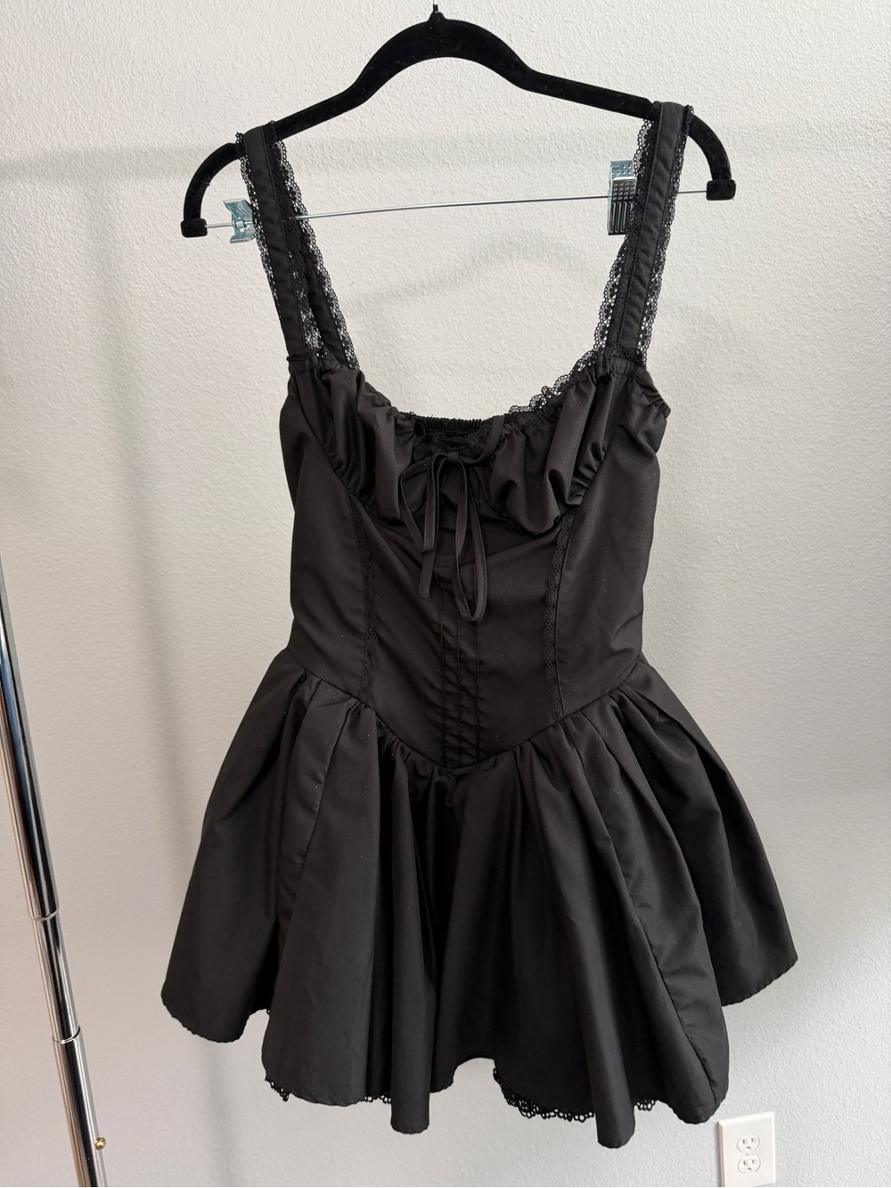 Black Gothic Ruffle Dress